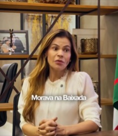 Anúncio com a Doutora Taty e o texto: morava na Baixada