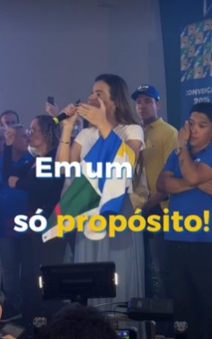 Anúncio da convenção com o texto: em um só propósito
